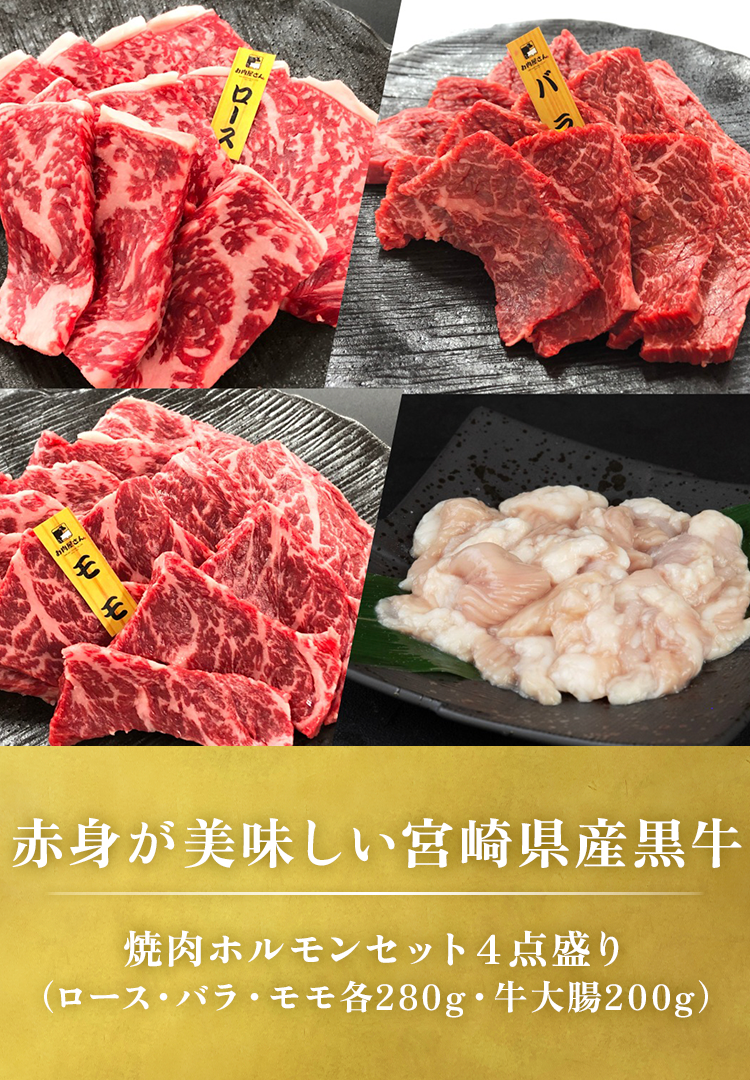 焼肉ホルモンセット4点盛り
